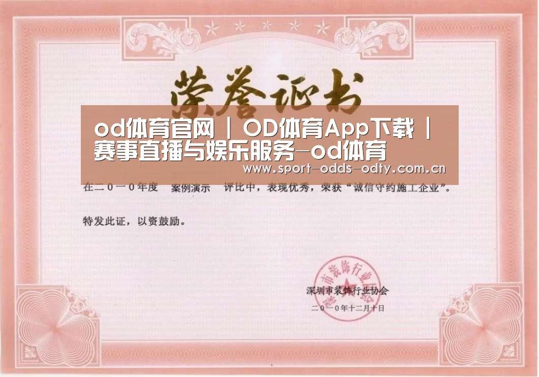 od体育下载荣誉证书一(图1)